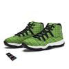 Saint Patrick's Day Shamrock Plaid Print Pattern Black Bball Shoes-grizzshop