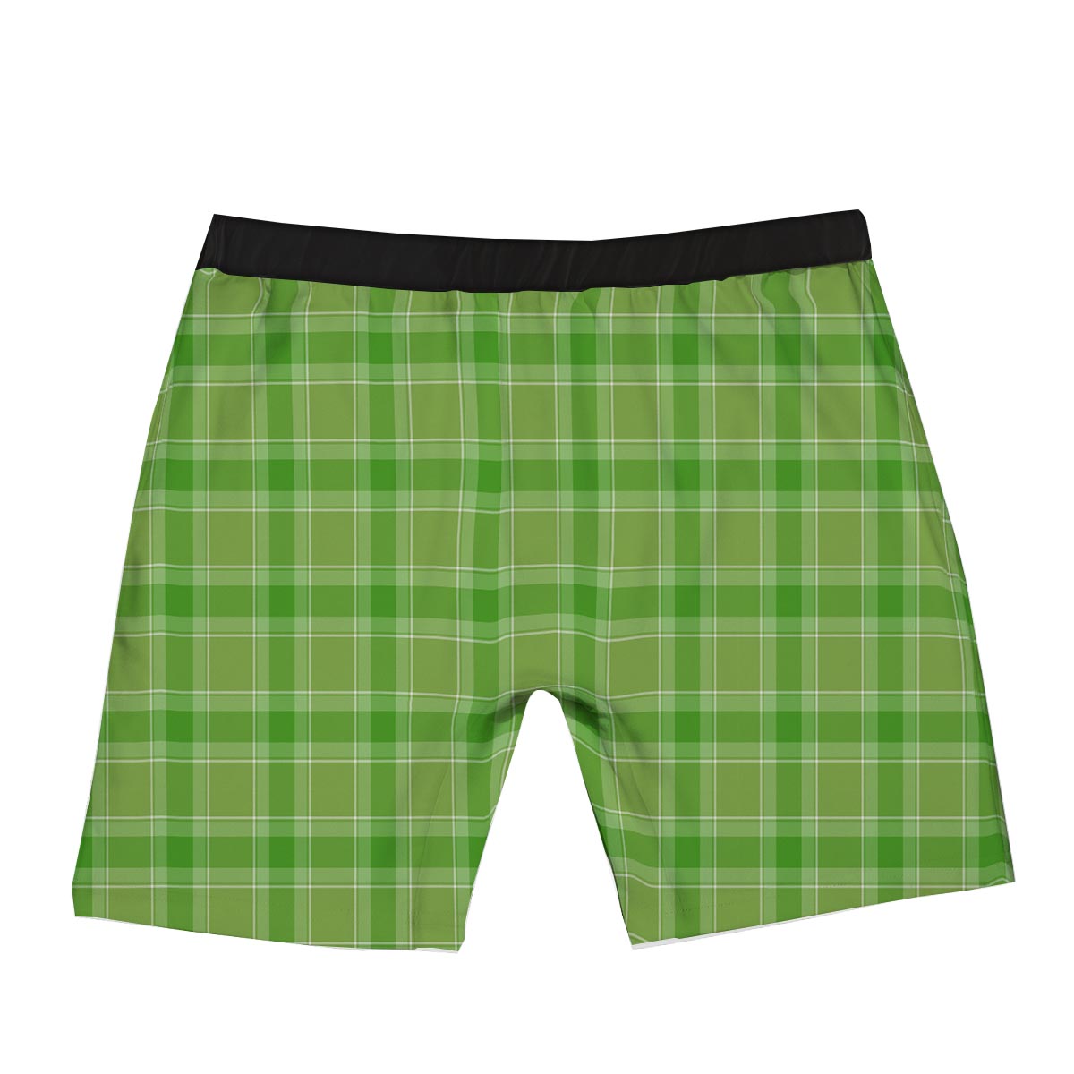 Saint Patrick's Day Shamrock Plaid Print Pattern Boxer Briefs-grizzshop