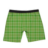 Saint Patrick's Day Shamrock Plaid Print Pattern Boxer Briefs-grizzshop