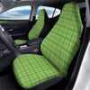 Saint Patrick's Day Shamrock Plaid Print Pattern Car Seat Covers-grizzshop