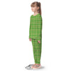 Saint Patrick's Day Shamrock Plaid Print Pattern Kid's Pajamas-grizzshop