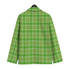 Saint Patrick's Day Shamrock Plaid Print Pattern Men's Sport Coat-grizzshop