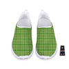 Saint Patrick's Day Shamrock Plaid Print Pattern Nurse Shoes-grizzshop