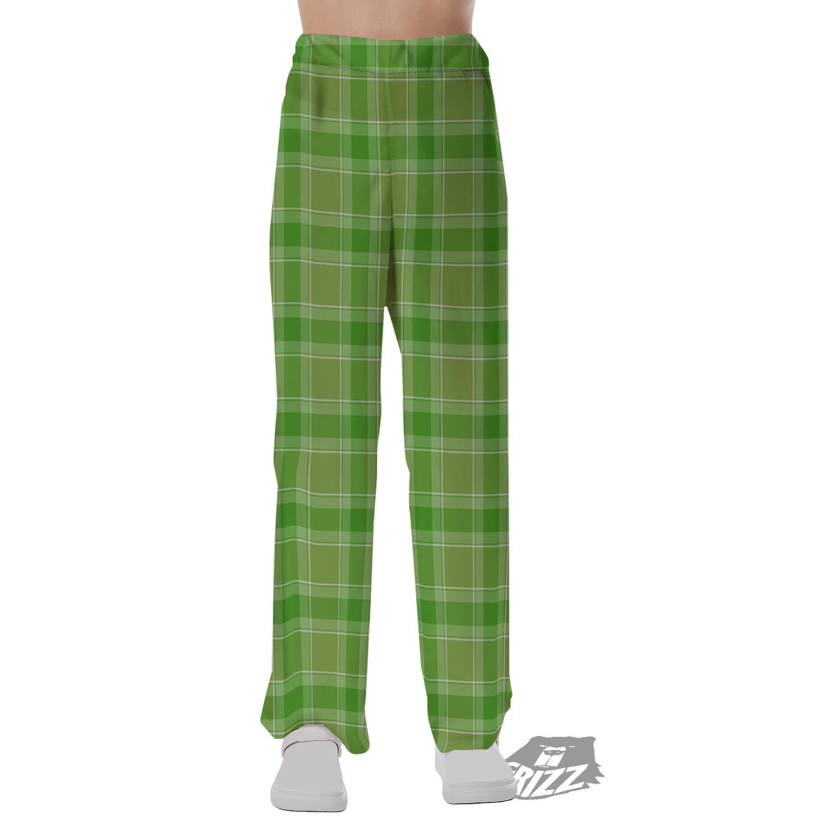 Saint Patrick's Day Shamrock Plaid Print Pattern Pajama Pants-grizzshop