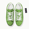 Saint Patrick's Day Shamrock Plaid Print Pattern Platform Shoes-grizzshop