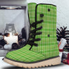 Saint Patrick's Day Shamrock Plaid Print Pattern Snow Boots-grizzshop