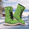 Saint Patrick's Day Shamrock Plaid Print Pattern Snow Boots-grizzshop