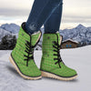 Saint Patrick's Day Shamrock Plaid Print Pattern Snow Boots-grizzshop