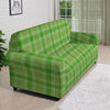 Saint Patrick's Day Shamrock Plaid Print Pattern Sofa Cover-grizzshop