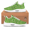 Saint Patrick's Day Shamrock Plaid Print Pattern Tennis Shoes-grizzshop