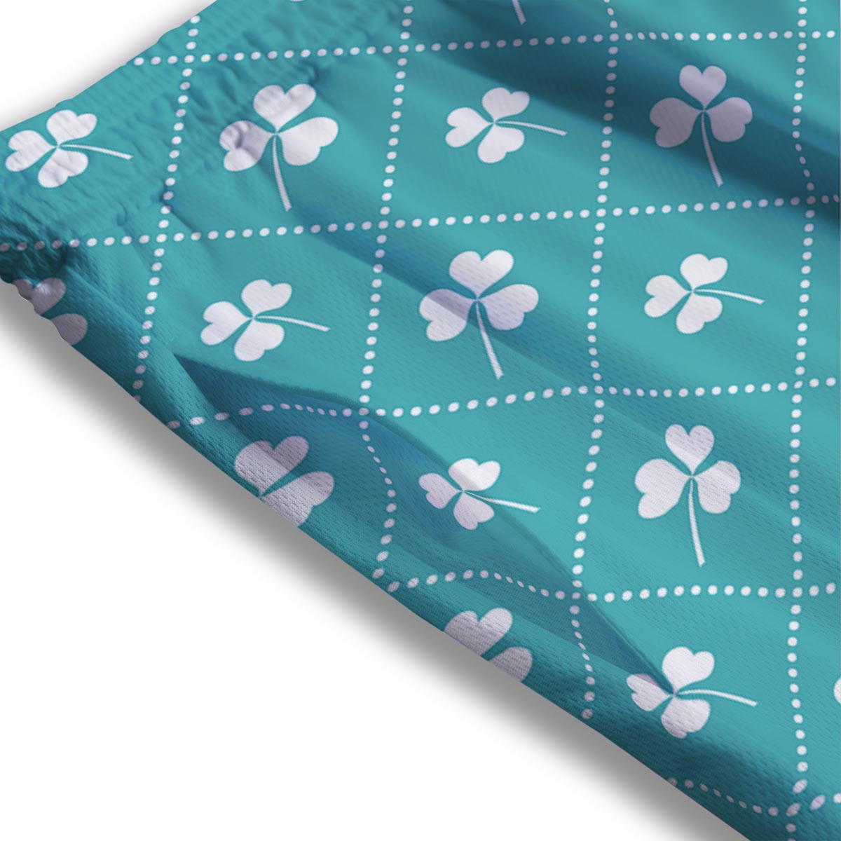 Saint Patrick's Day Shamrock Print Pattern Mesh Shorts