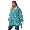 Saint Patrick's Day Shamrock Print Pattern Women's Sherpa Jacket-grizzshop