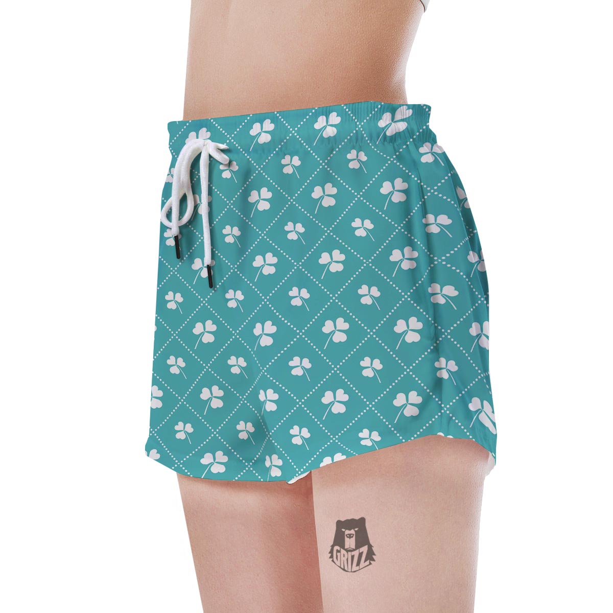 Saint Patrick's Day Shamrock Print Pattern Women's Shorts-grizzshop