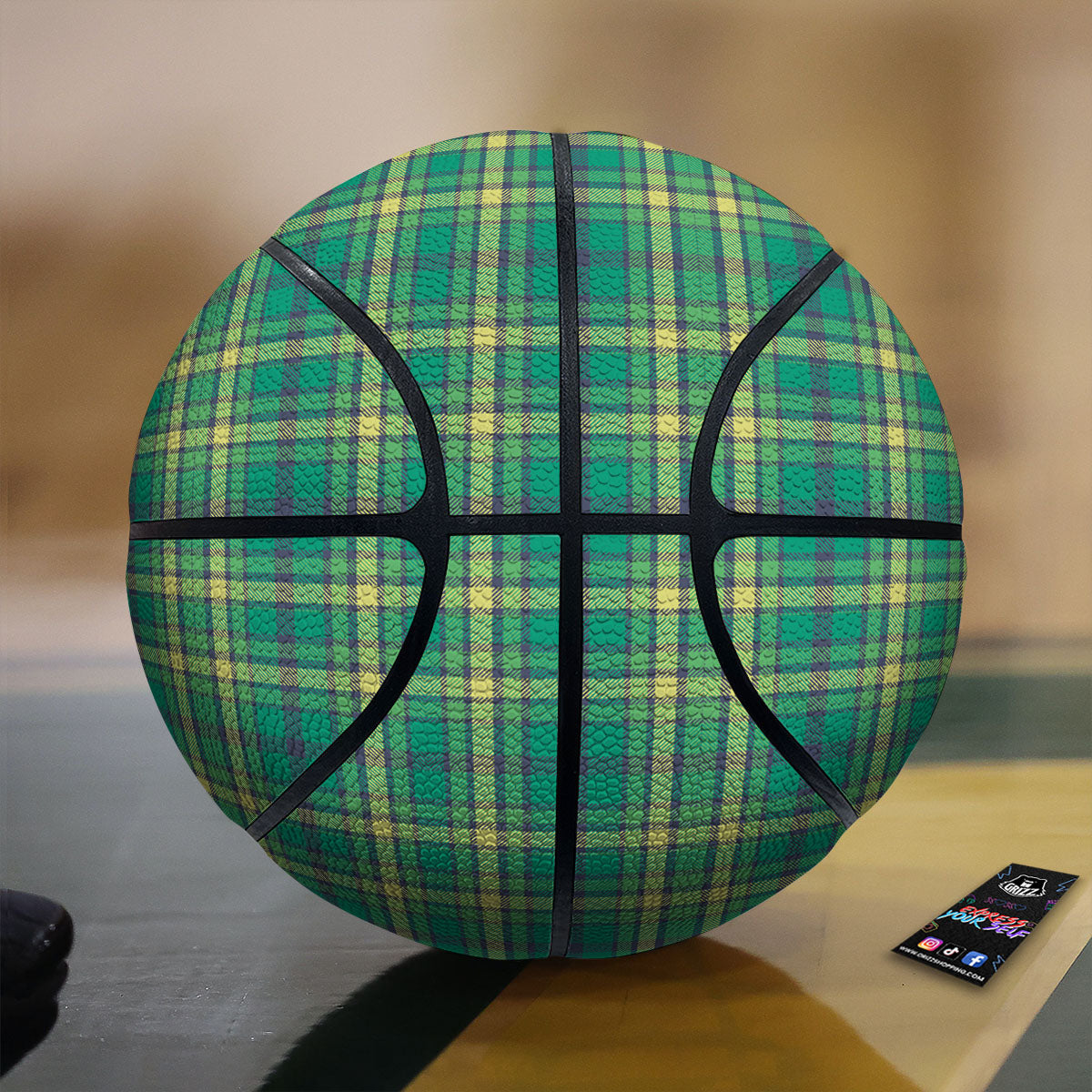 Saint Patrick's Day Irish Check Print Basketball