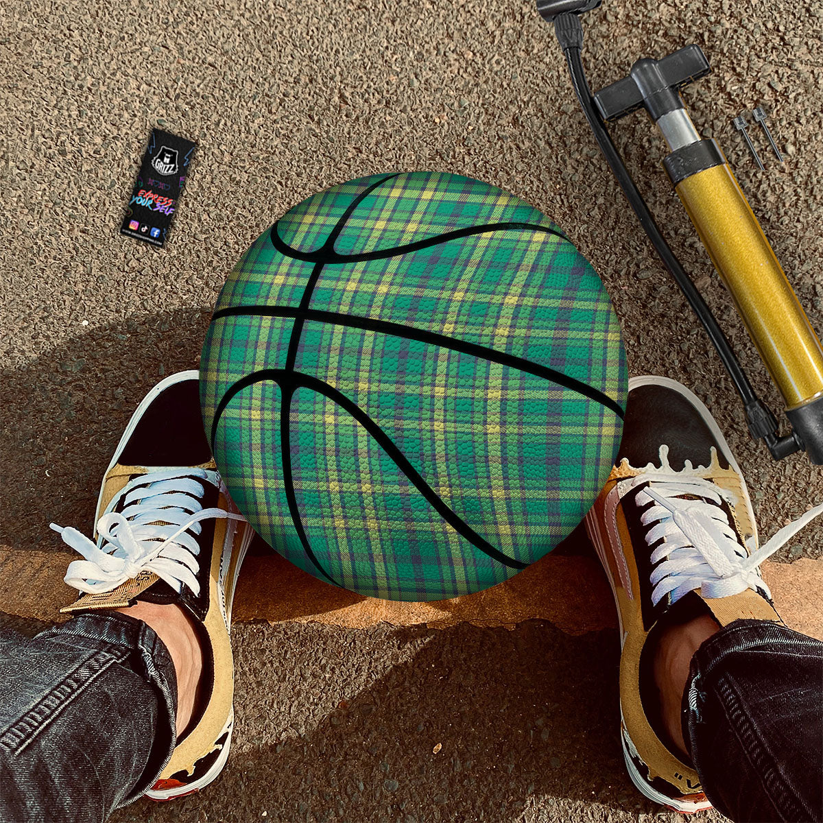 Saint Patrick's Day Irish Check Print Basketball
