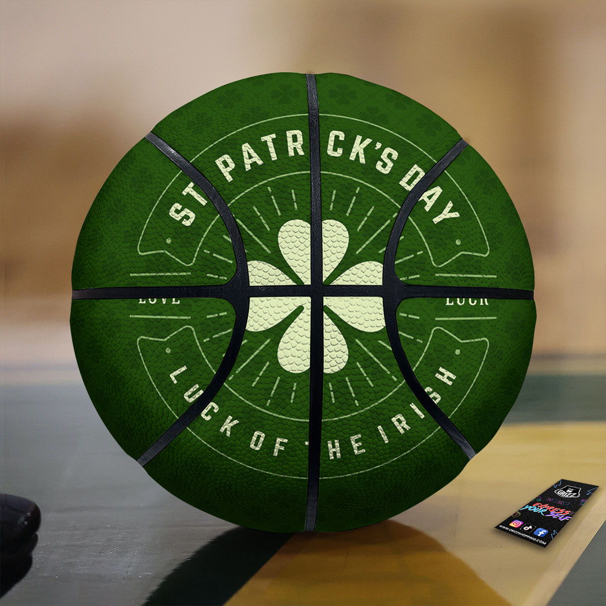 Saint Patrick's Day Irish Clover Print Basketball
