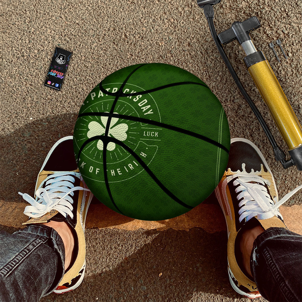 Saint Patrick's Day Irish Clover Print Basketball