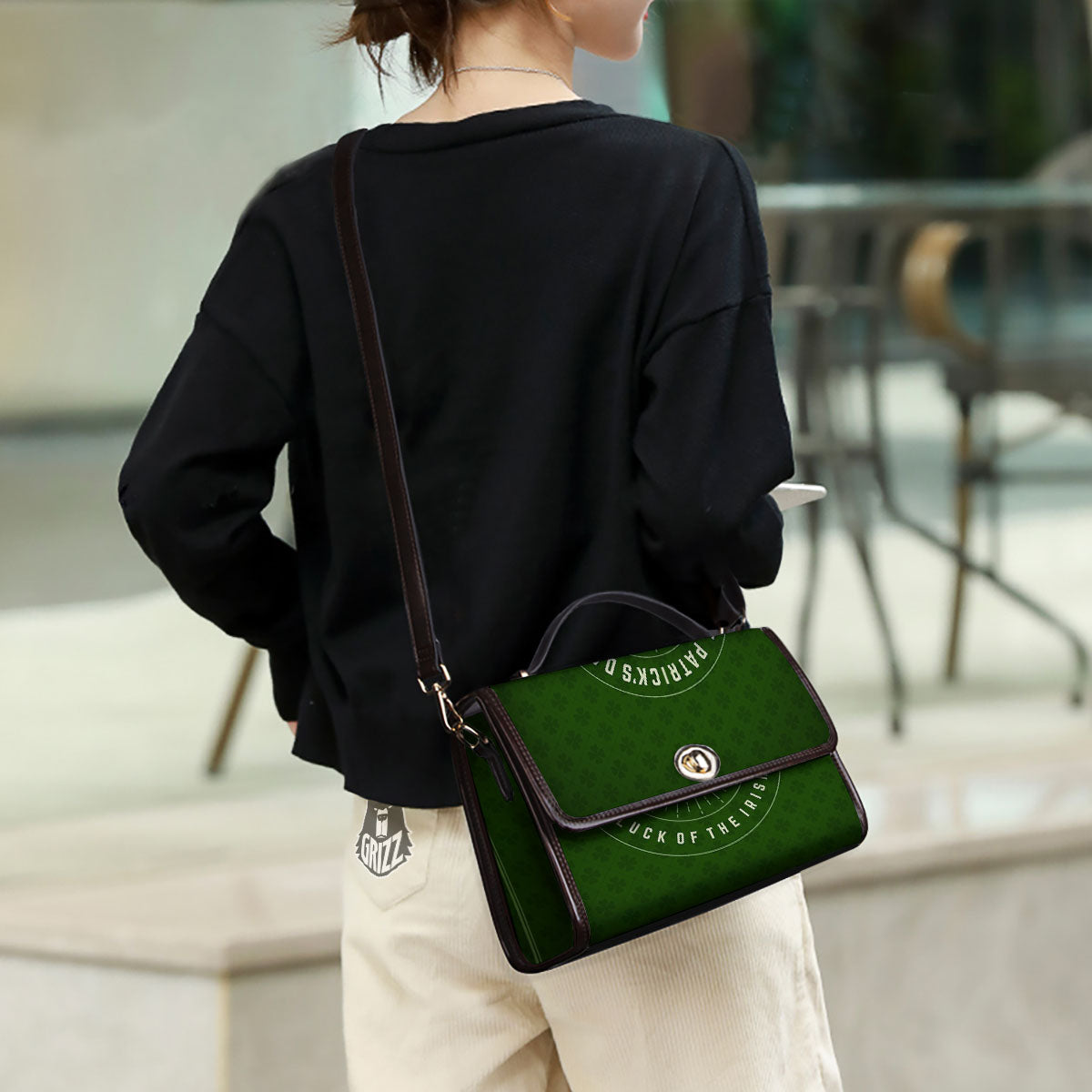 Saint Patrick's Day Irish Clover Print Women's Satchel Bag