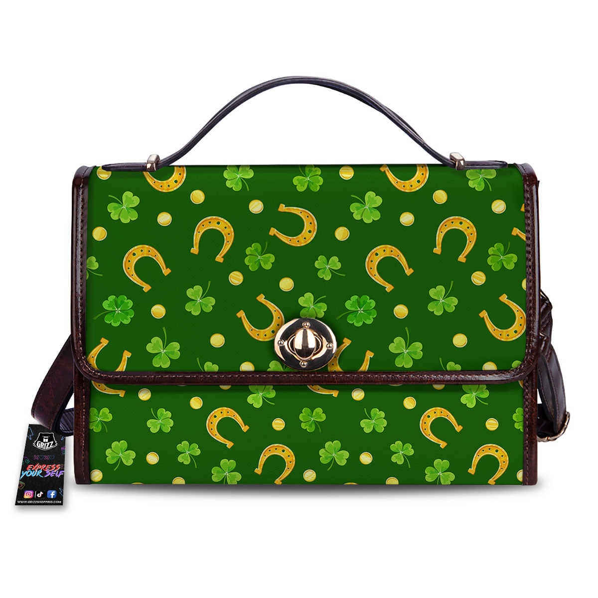 Saint Patrick's Day Irish Print Pattern Women's Satchel Bag