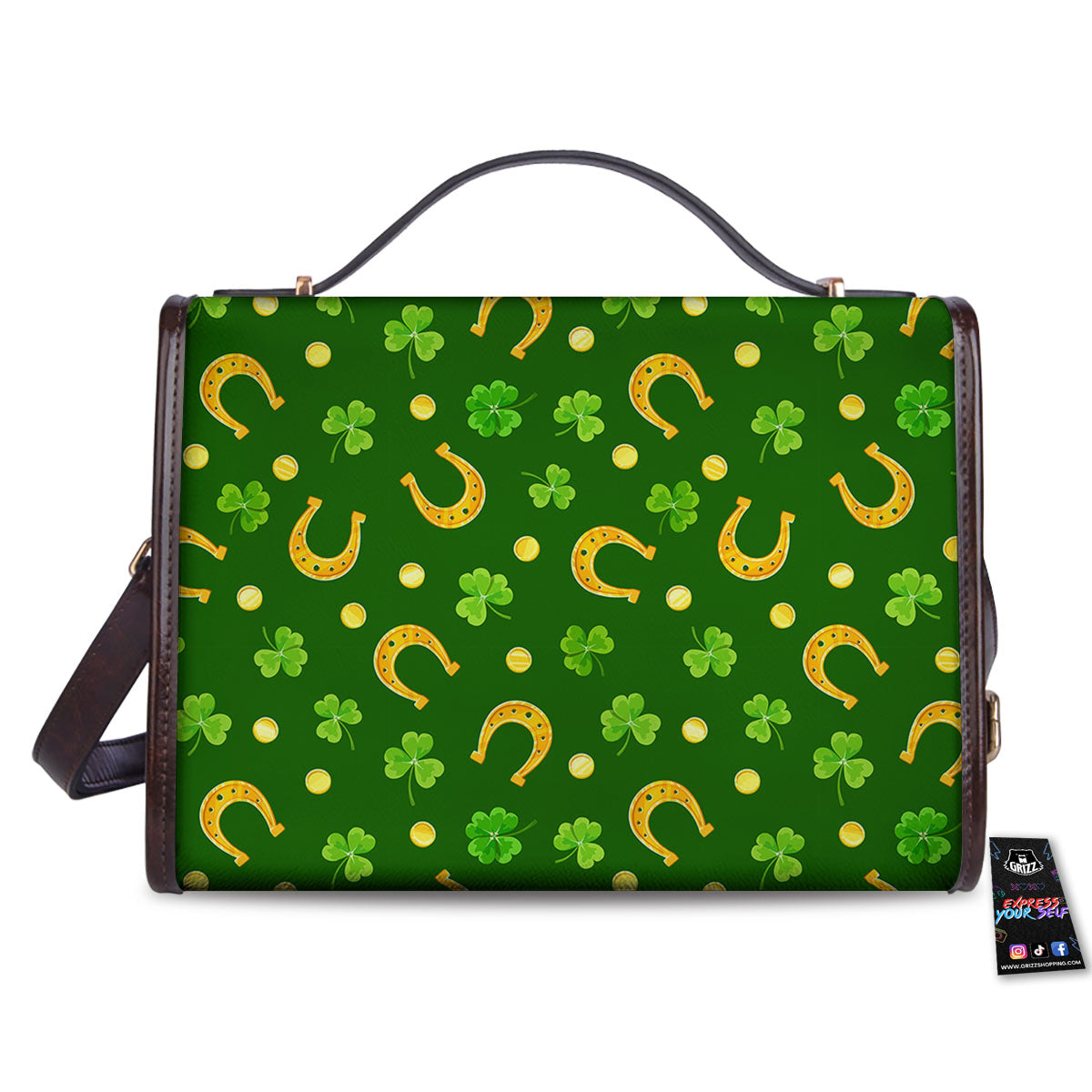 Saint Patrick's Day Irish Print Pattern Women's Satchel Bag