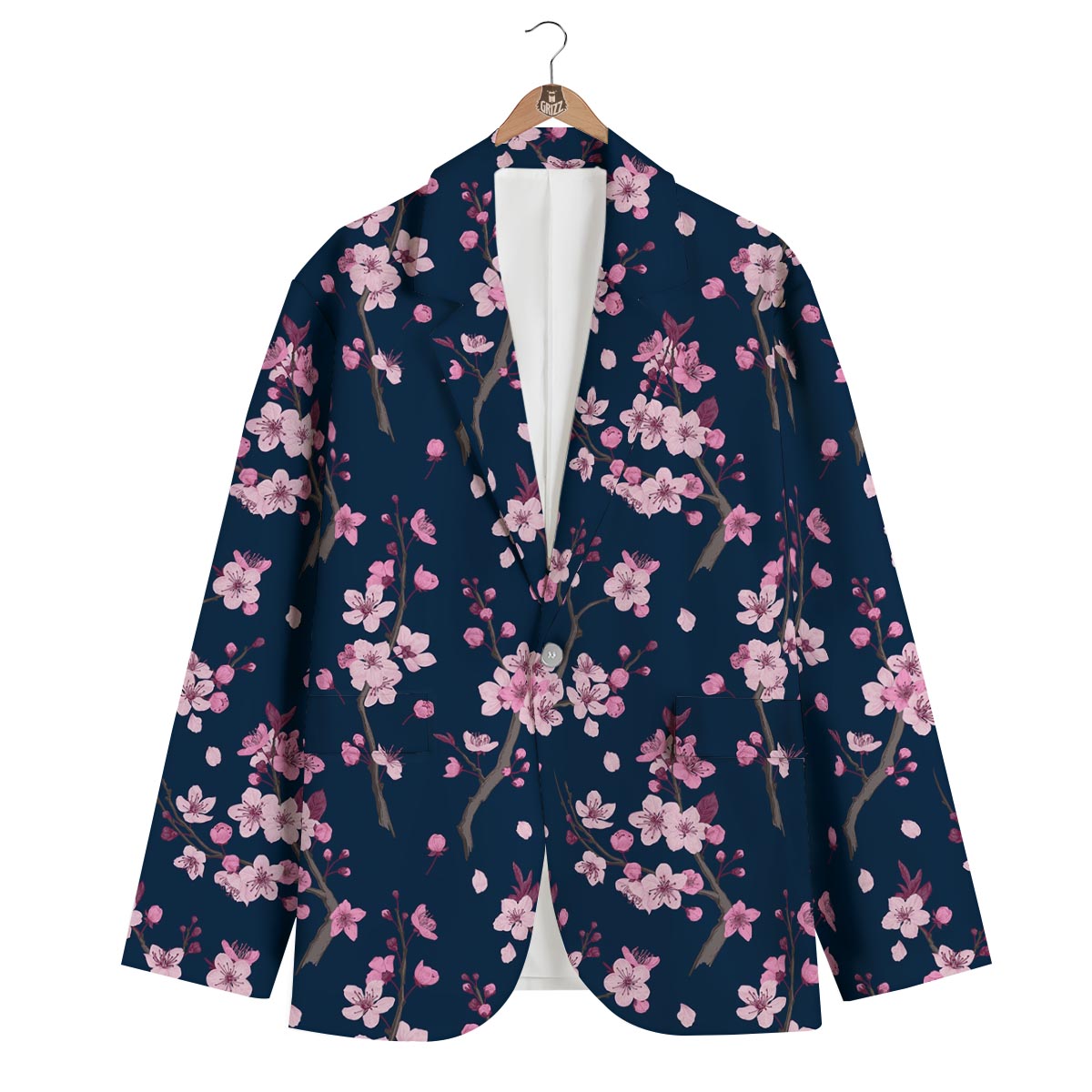 Sakura Cherry Blossom Men's Blazer-grizzshop