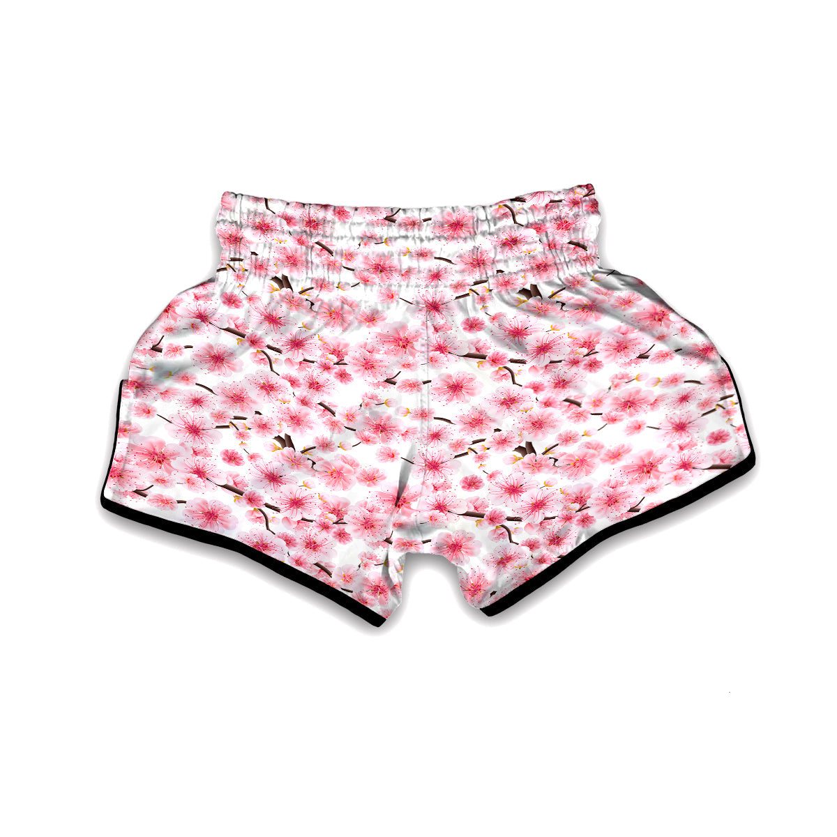 Sakura Pattern Print Muay Thai Boxing Shorts-grizzshop