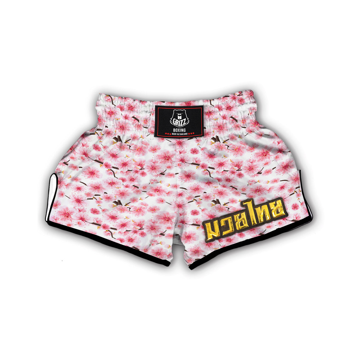 Sakura Pattern Print Muay Thai Boxing Shorts-grizzshop