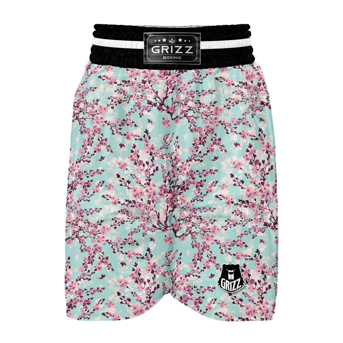 Sakura Print Boxing Shorts-grizzshop