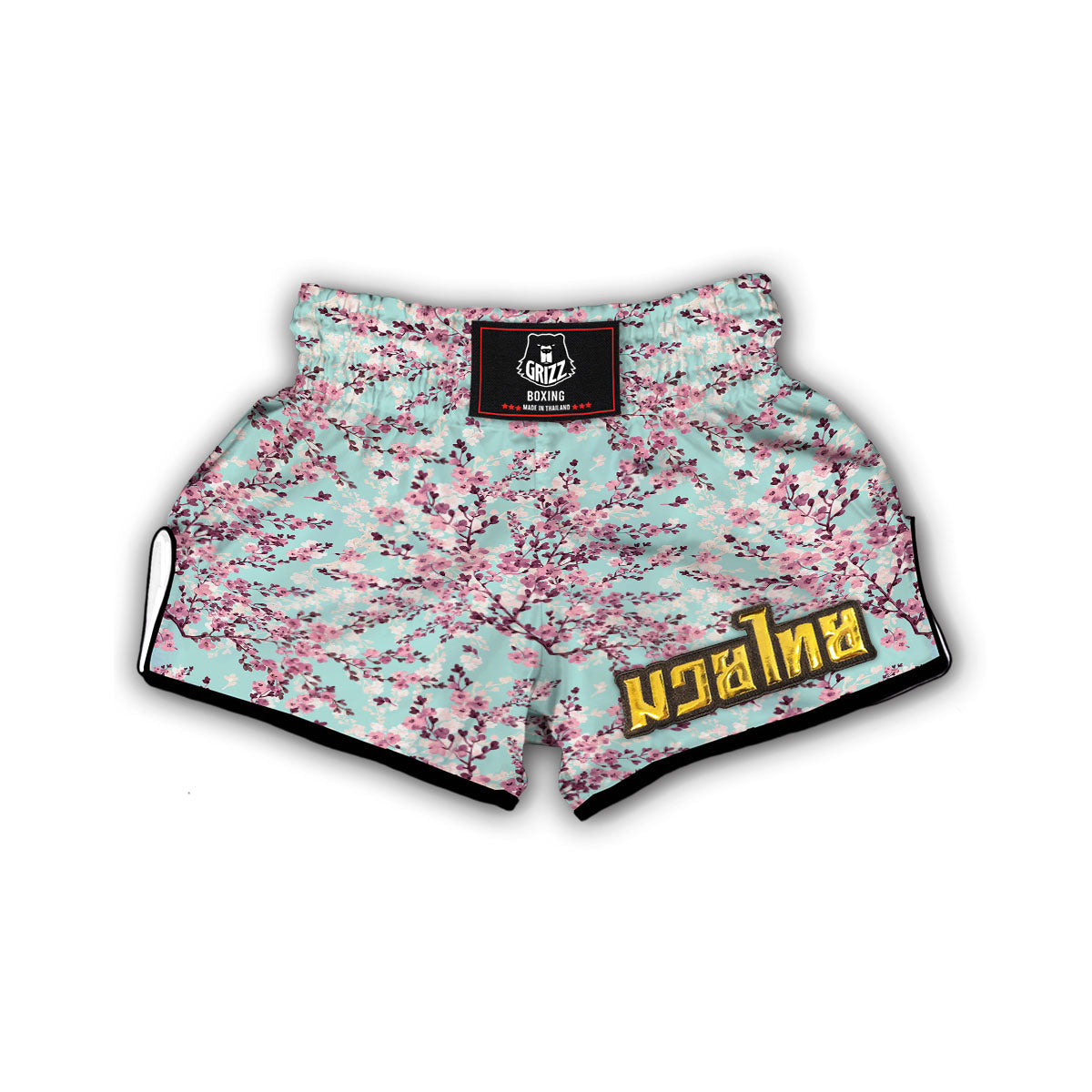 Sakura Print Muay Thai Boxing Shorts-grizzshop