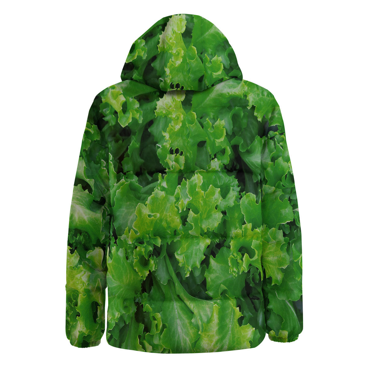 Salad Lettuce Green Print Down Jacket-grizzshop
