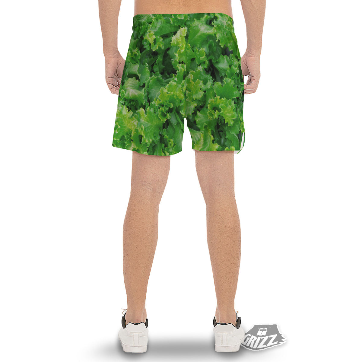 Salad Lettuce Green Print Men's Gym Shorts-grizzshop