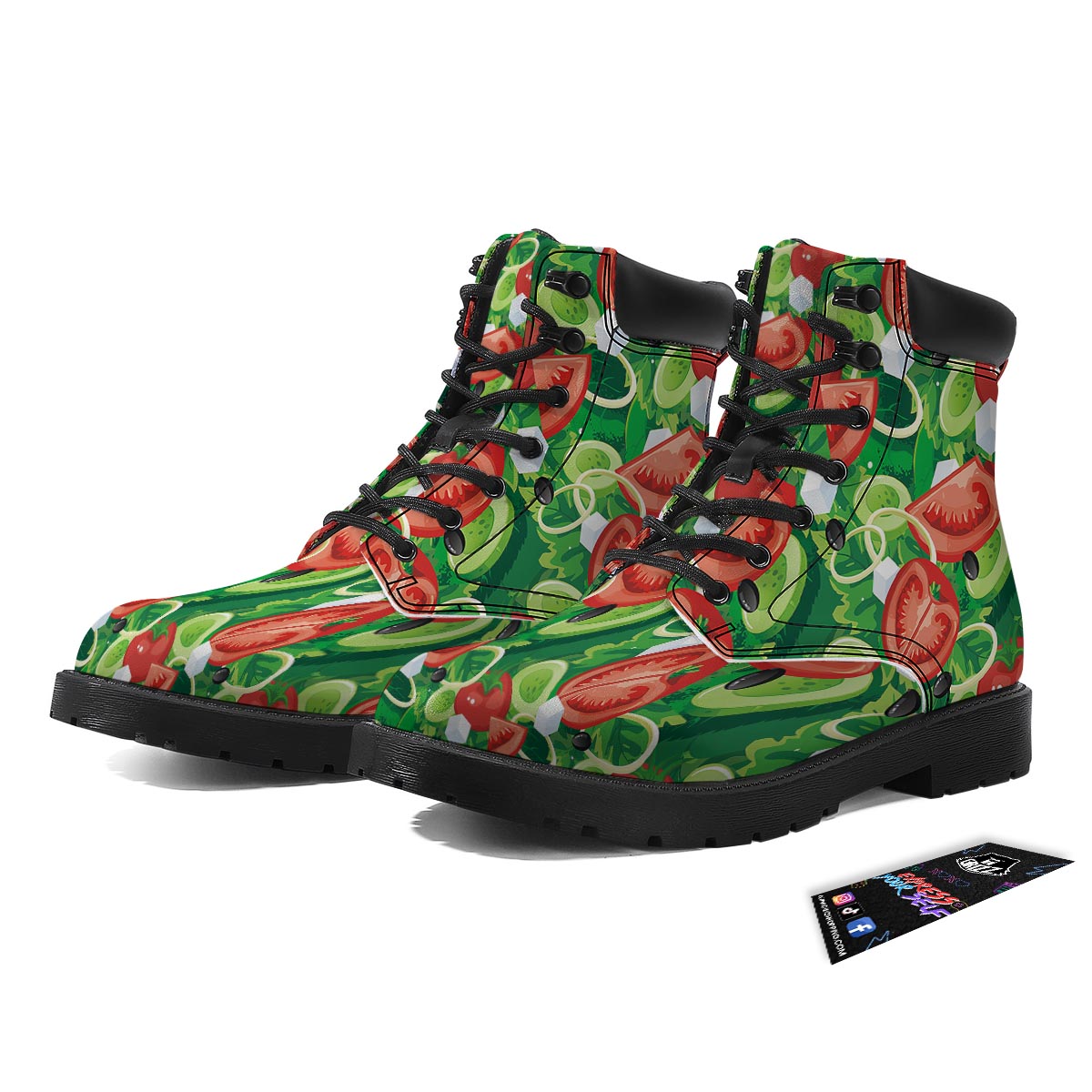 Salad Vegetable Print Pattern Boots-grizzshop