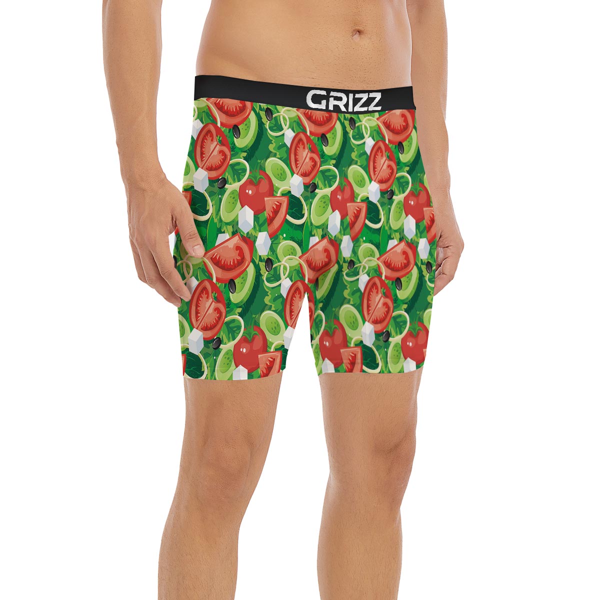 Salad Vegetable Print Pattern Boxer Briefs-grizzshop