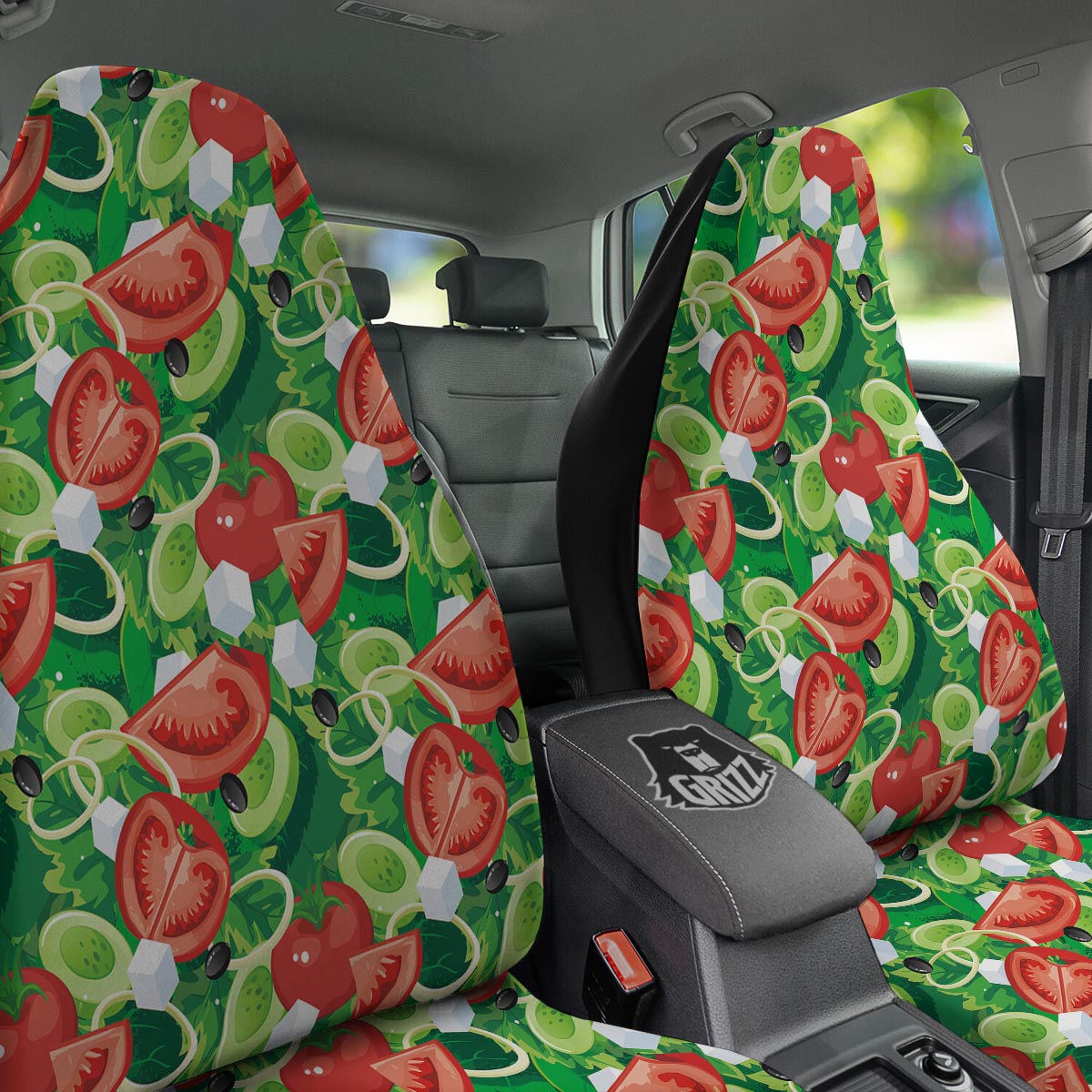 Salad Vegetable Print Pattern Car Seat Covers-grizzshop