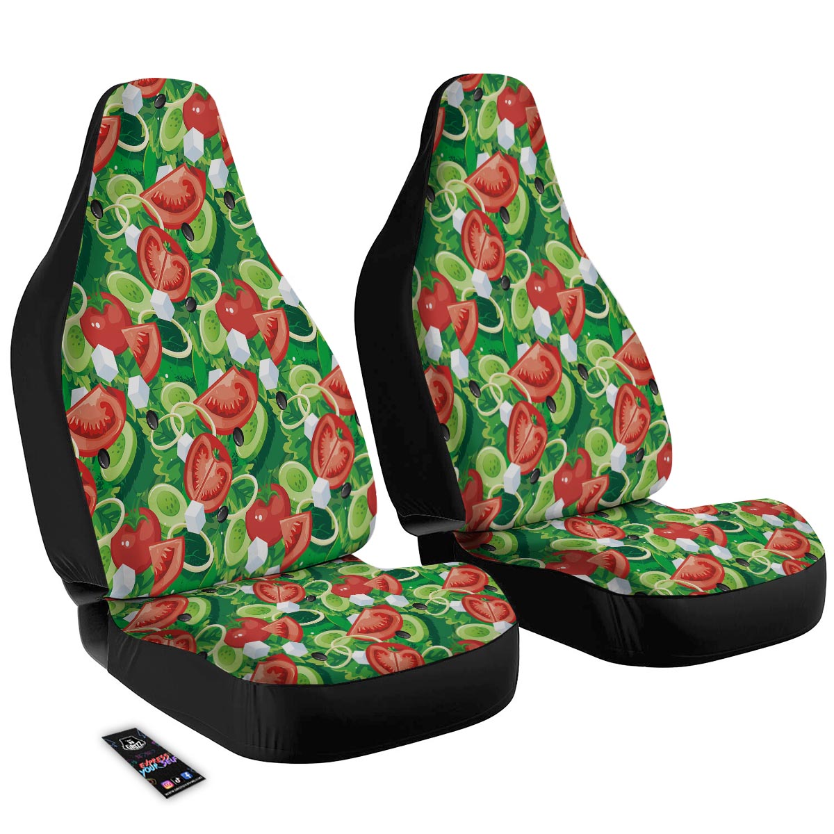 Salad Vegetable Print Pattern Car Seat Covers-grizzshop