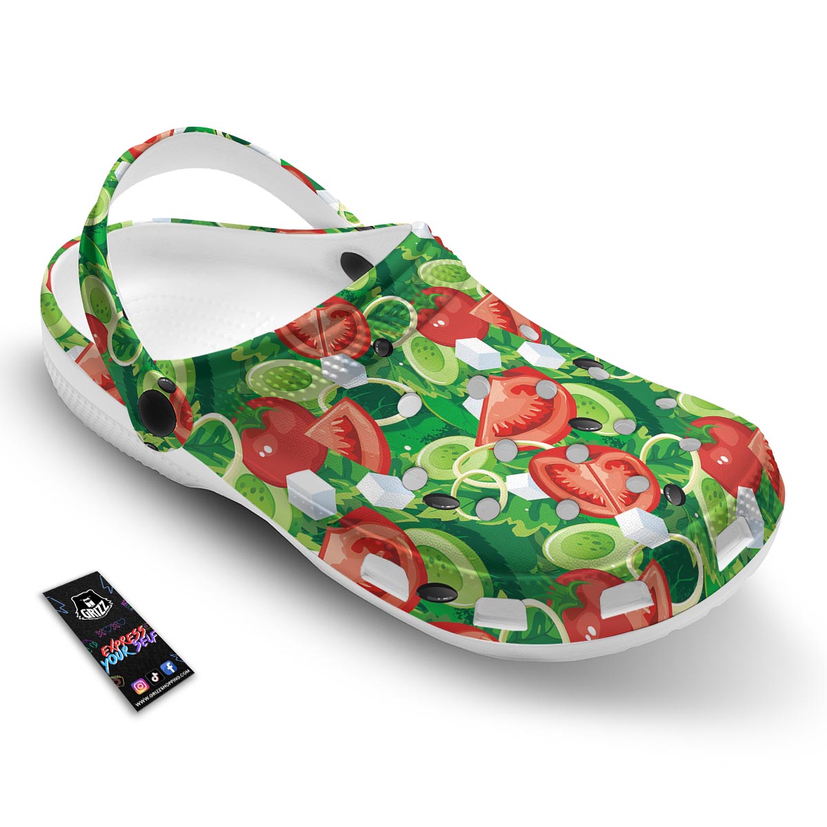 Salad Vegetable Print Pattern Clog-grizzshop