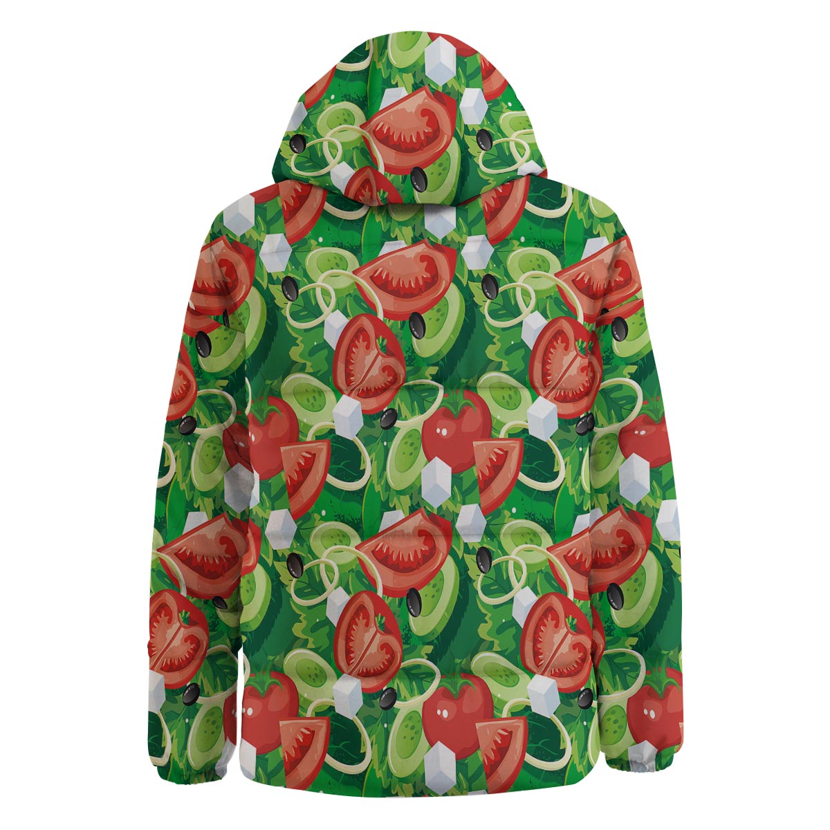 Salad Vegetable Print Pattern Down Jacket-grizzshop