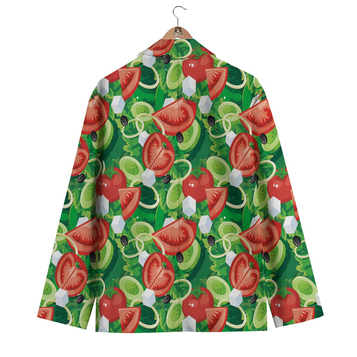 Salad Vegetable Print Pattern Men's Blazer-grizzshop