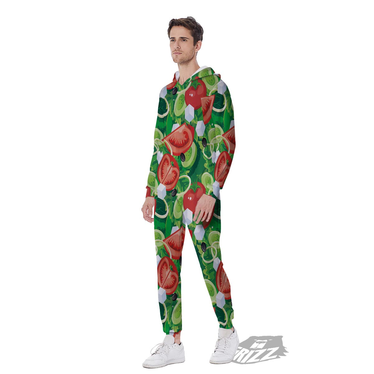 Salad Vegetable Print Pattern Men's Jumpsuit-grizzshop