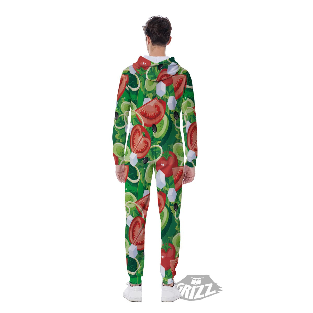Salad Vegetable Print Pattern Men's Jumpsuit-grizzshop