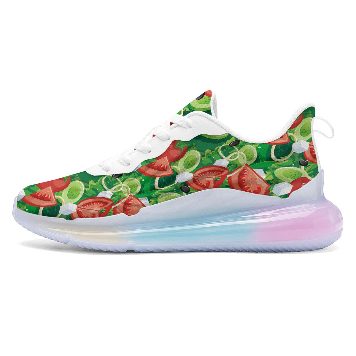 Salad Vegetable Print Pattern Running Sneakers-grizzshop