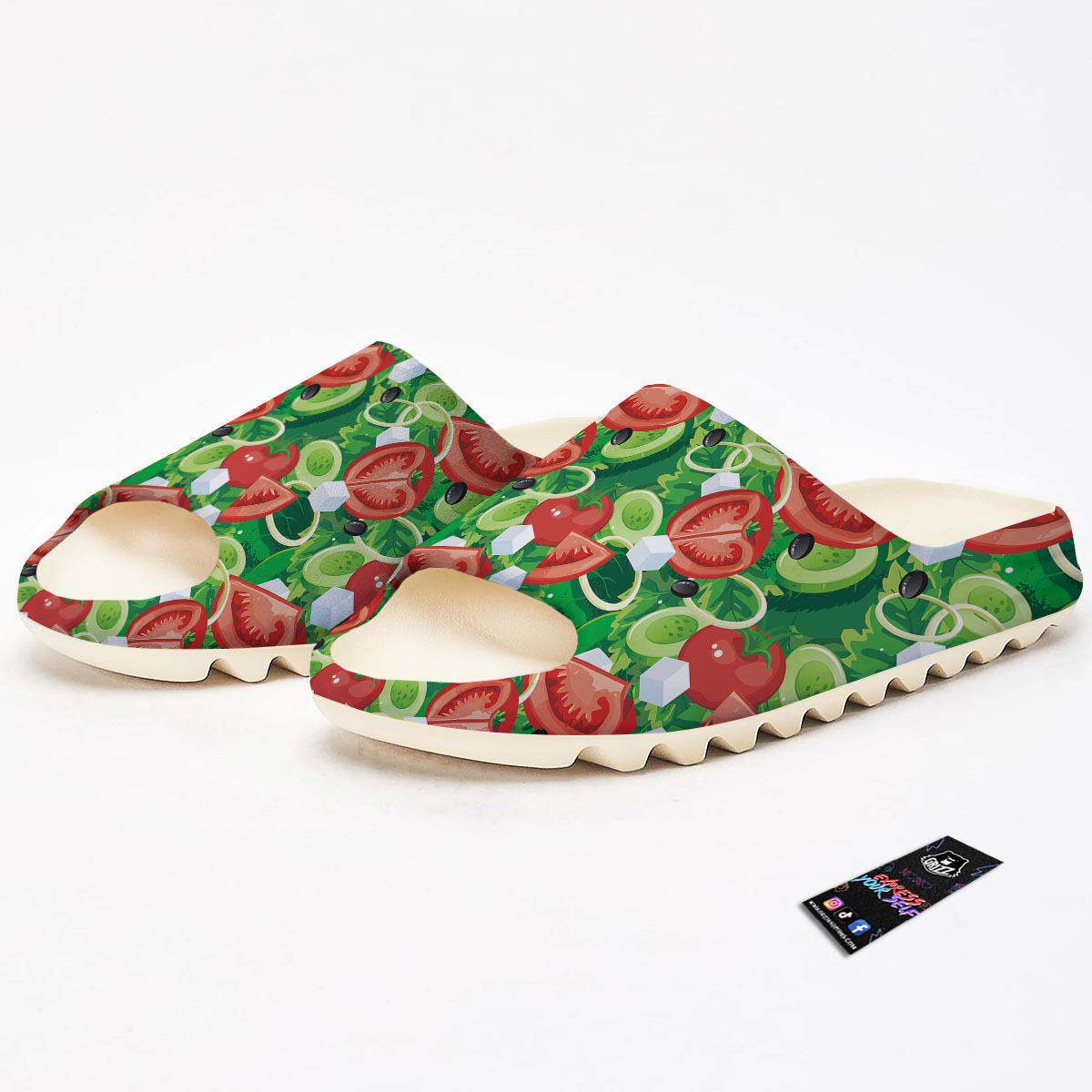 Salad Vegetable Print Pattern Sandals-grizzshop
