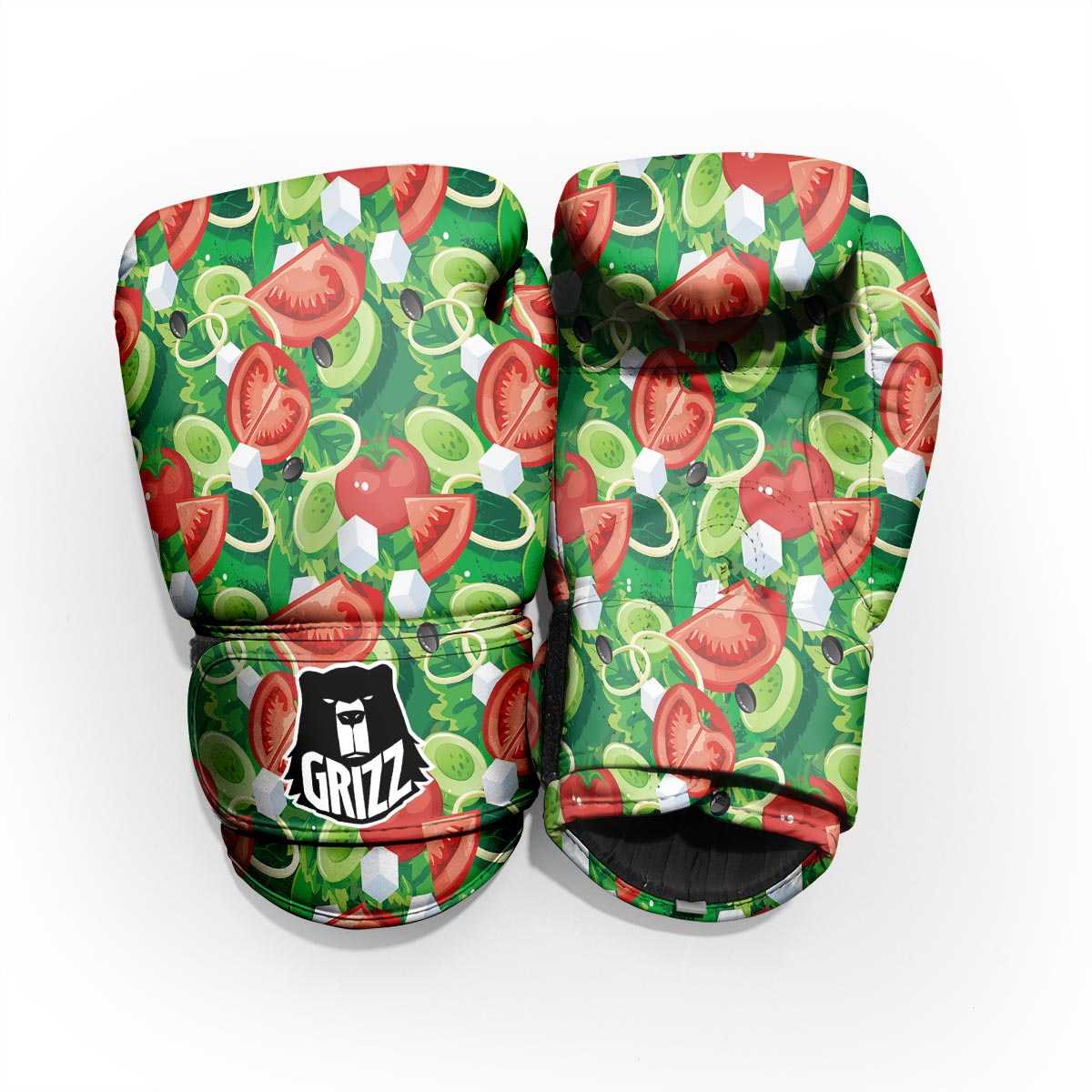 Salad Vegetable Print Pattern Sparring Gloves-grizzshop