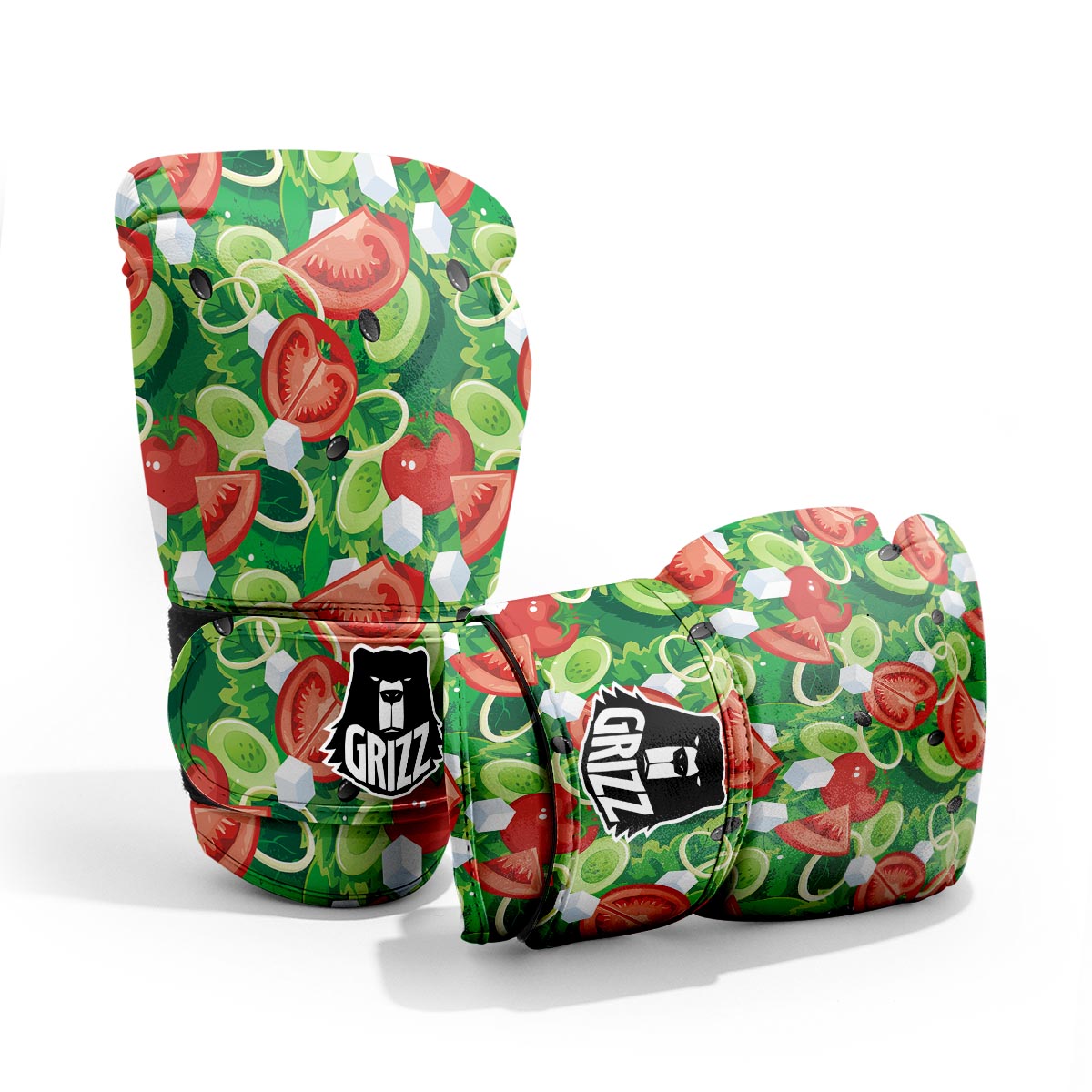 Salad Vegetable Print Pattern Sparring Gloves-grizzshop