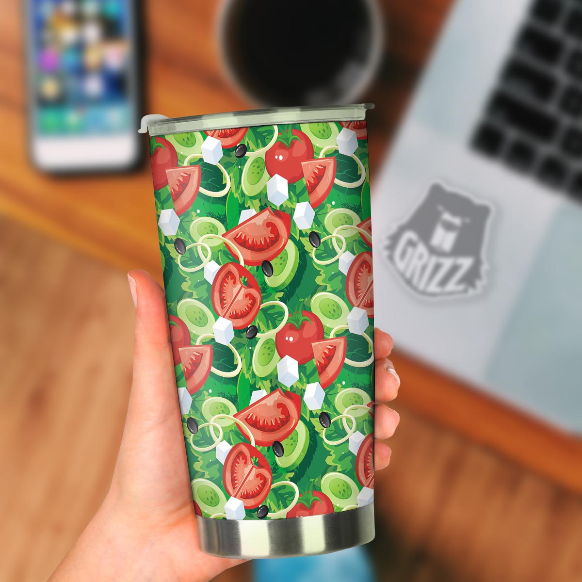 Salad Vegetable Print Pattern Tumbler-grizzshop