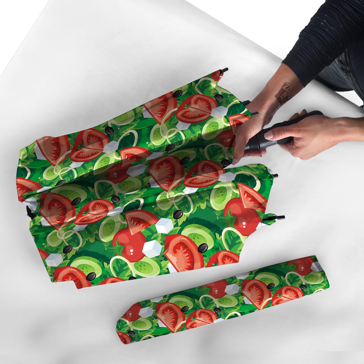 Salad Vegetable Print Pattern Umbrella-grizzshop