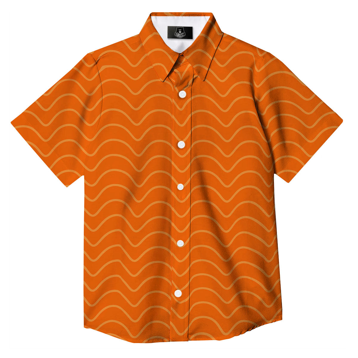 Salmon Fillet Print Button Up Shirt-grizzshop