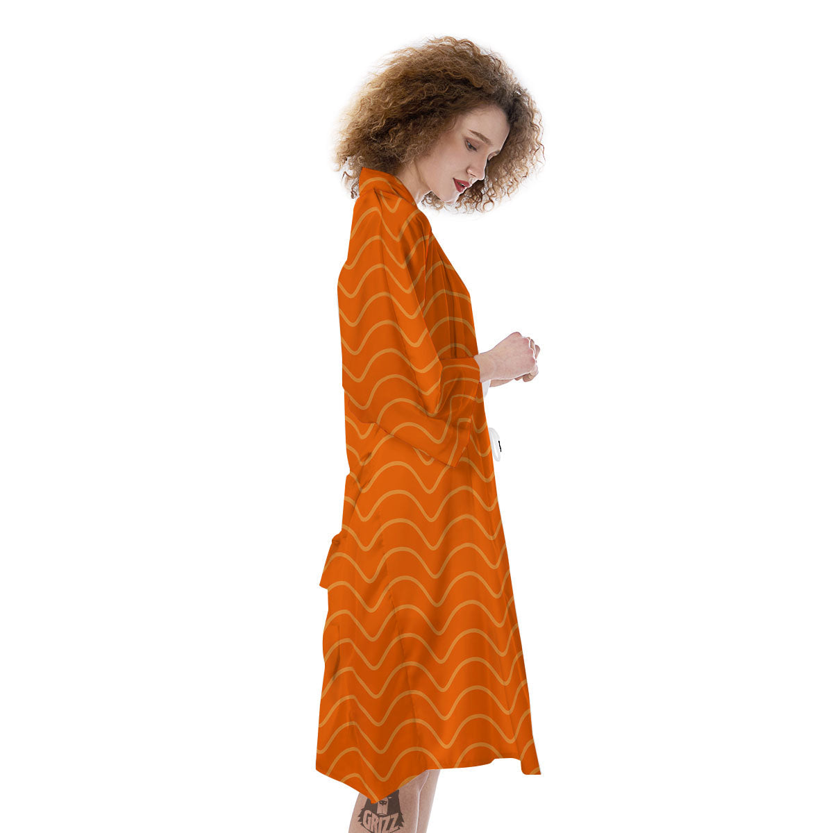 Salmon Fillet Print Kimono-grizzshop