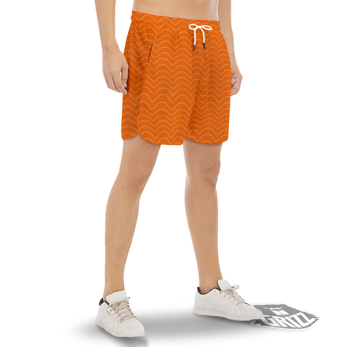 Salmon Fillet Print Men's Gym Shorts-grizzshop