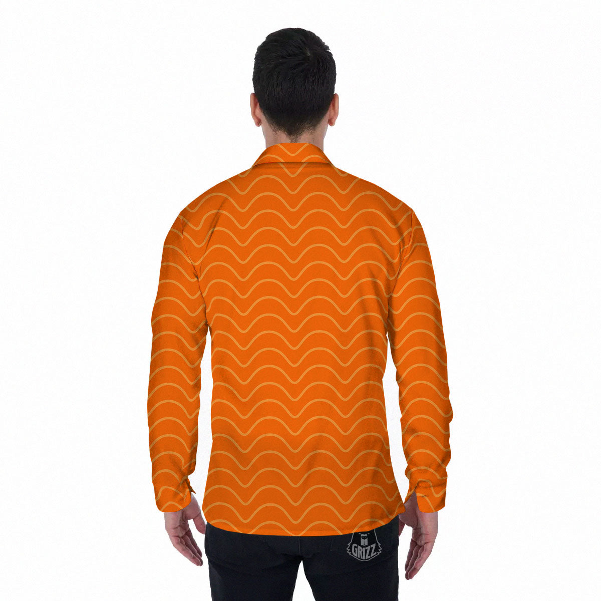Salmon Fillet Print Men's Long Sleeve Shirts-grizzshop